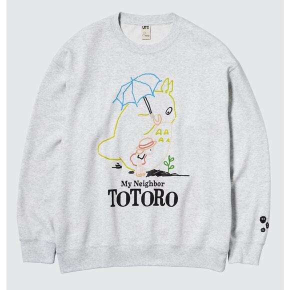 Uniqlo Studio Ghibli My Neighbor Totoro Sweatshirt in Light Gray - Picture 3 of 12